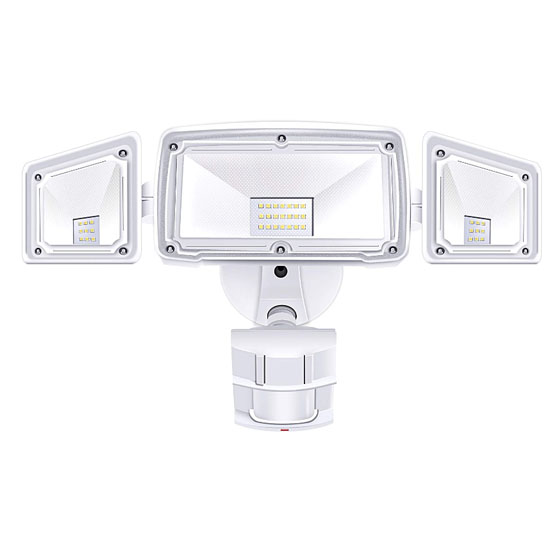 Homestar White LED Security Flood Light Outdoor Light with Sensor, 40W,4000Lm, 120V, ETL&DLC Listed